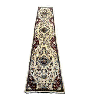 Handmade Off-White Ishfahan Design Rug