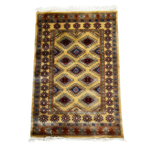 Authentic Pakistani Bokhara Area Rug | Geometric Design.